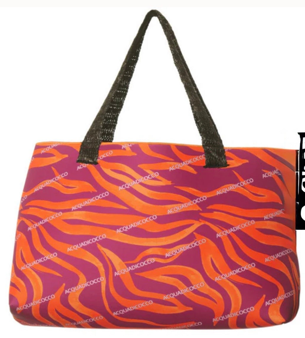 Borsa mare media neoprene zebra chic Acqua di Cocco