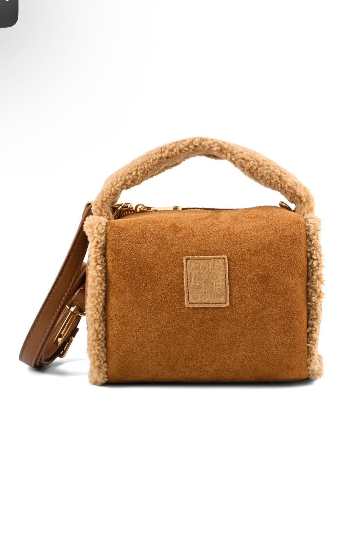 Barb mini borsa con bordi in pelliccia Colors of California