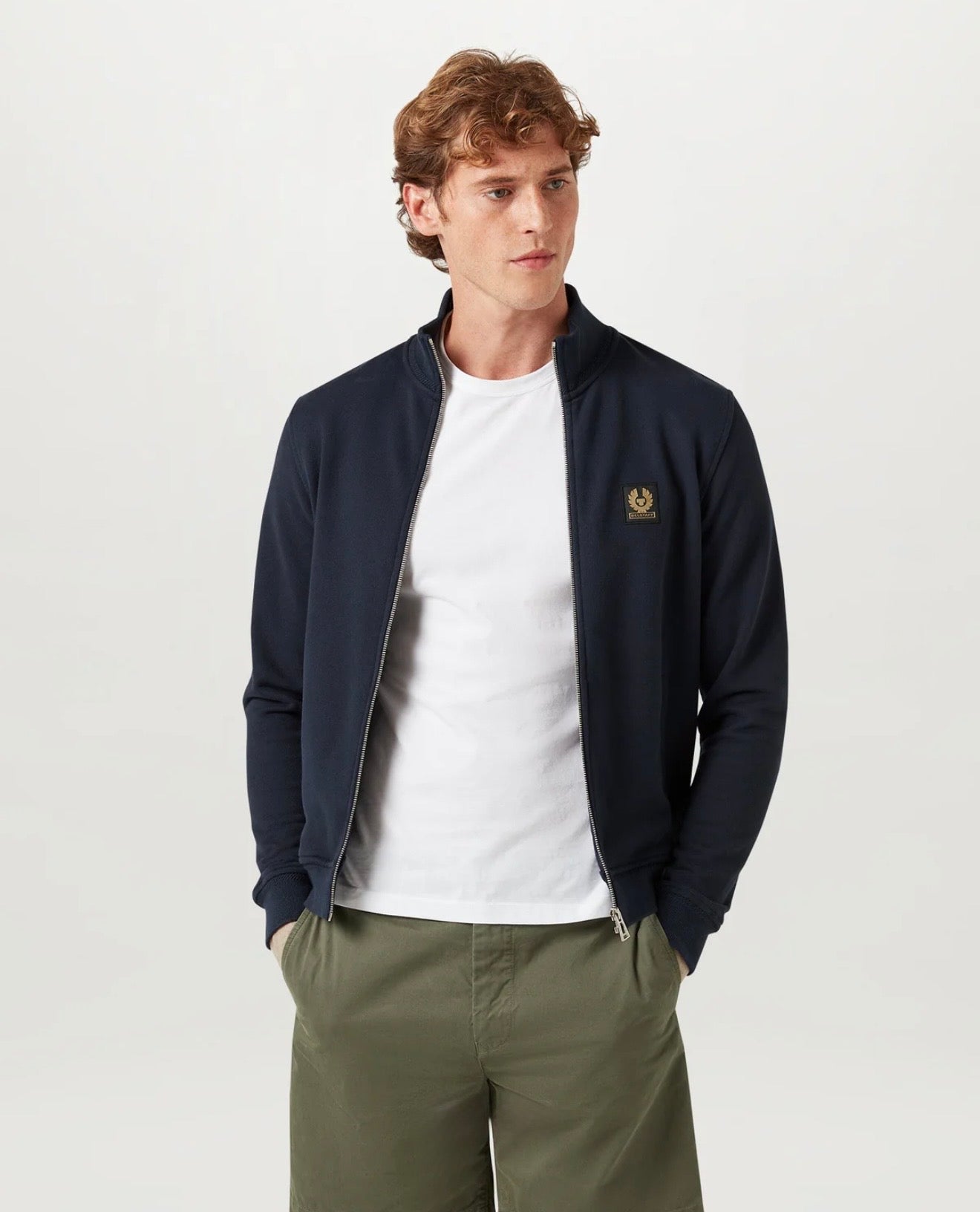 Belstaff Felpa Con Zip Intera