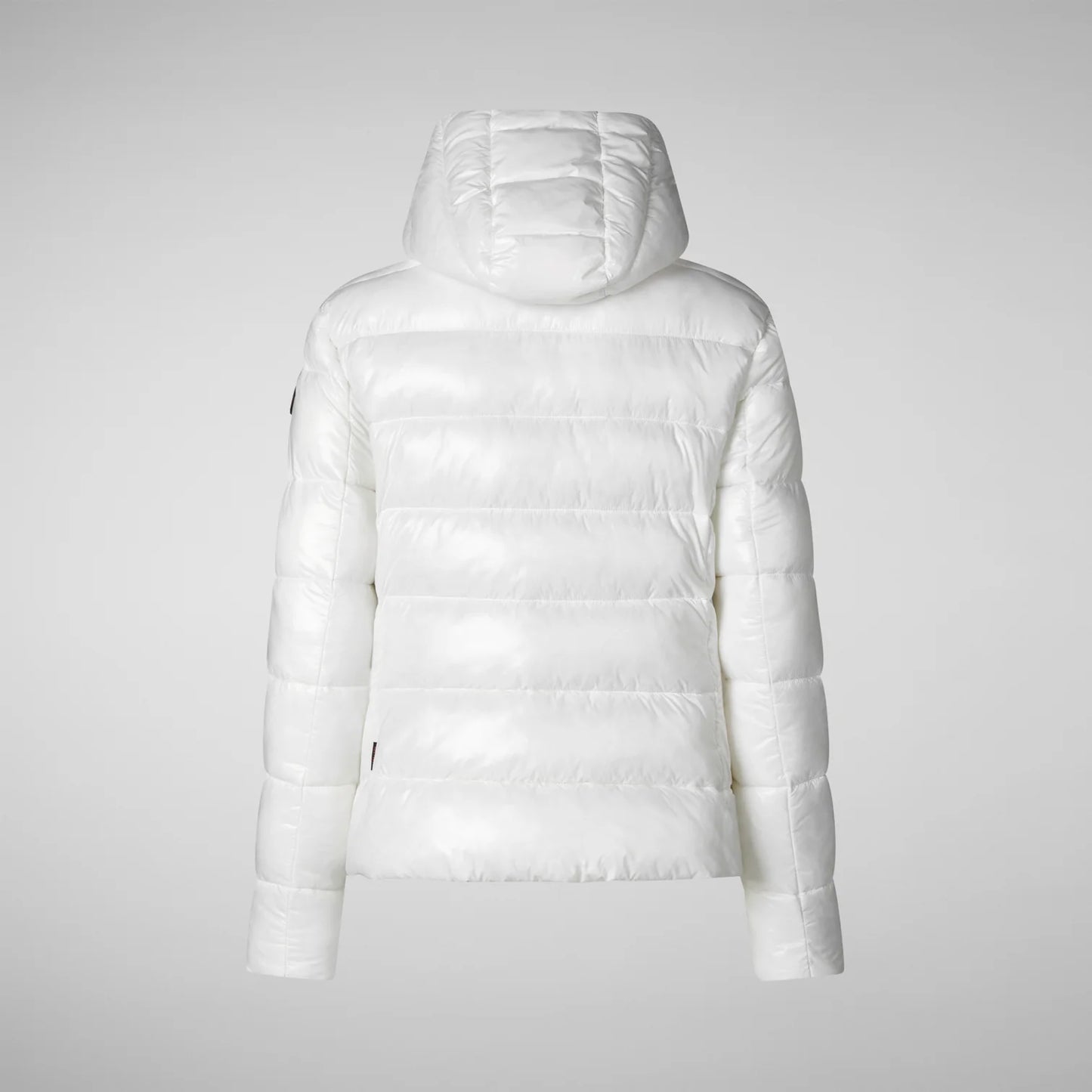 Piumino Animal Free Con Cappuccio Donna Cosmary Bianco Naturale Save The Duck