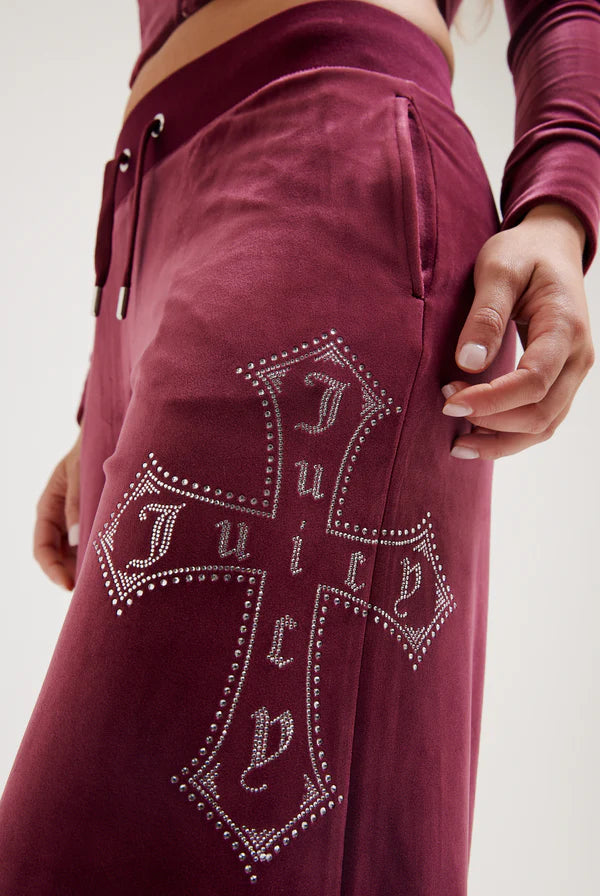 Pantalone In Velluto Con Croce Juicy Couture