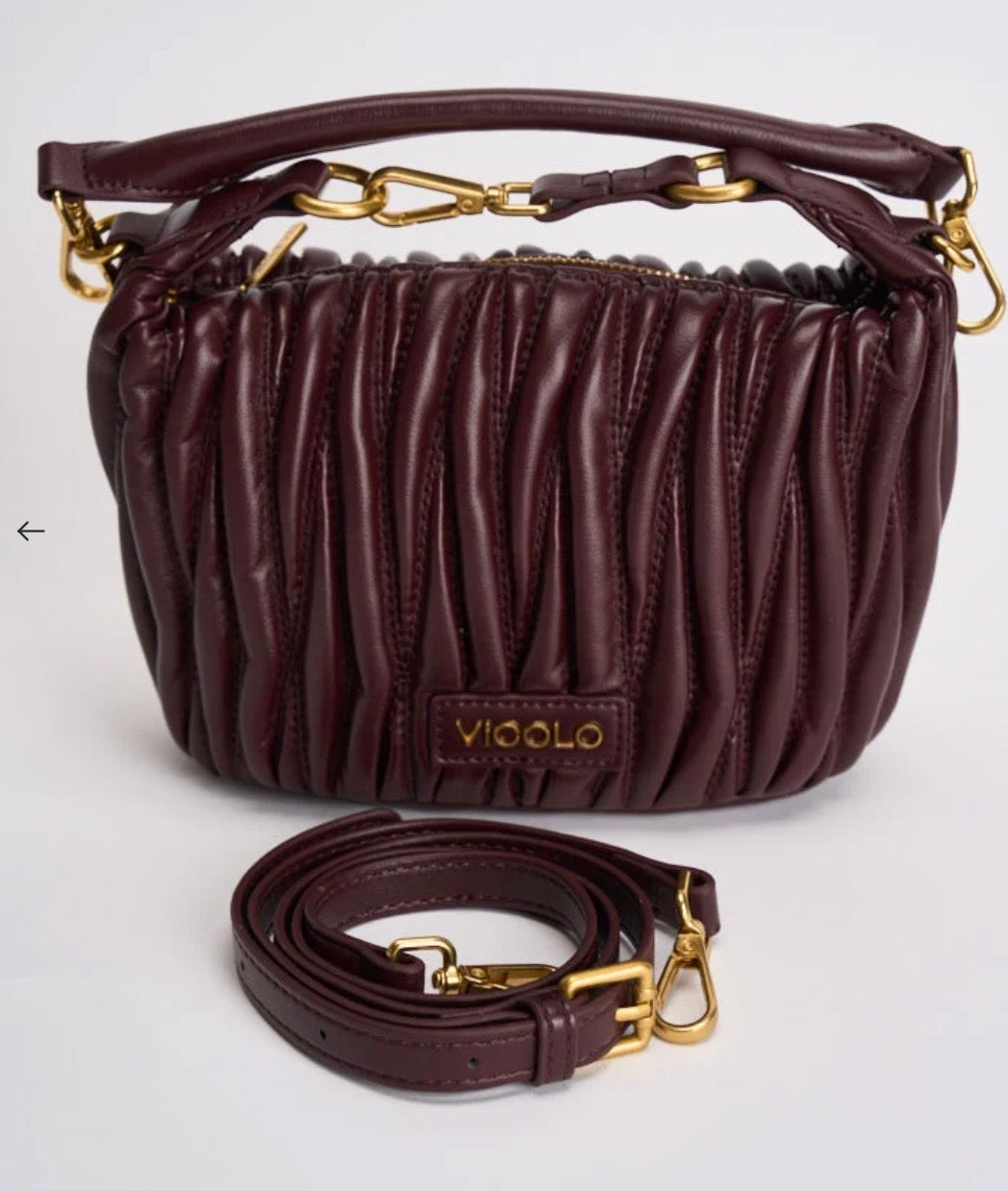 Borsa donna Hook a spalla melanzana Vicolo