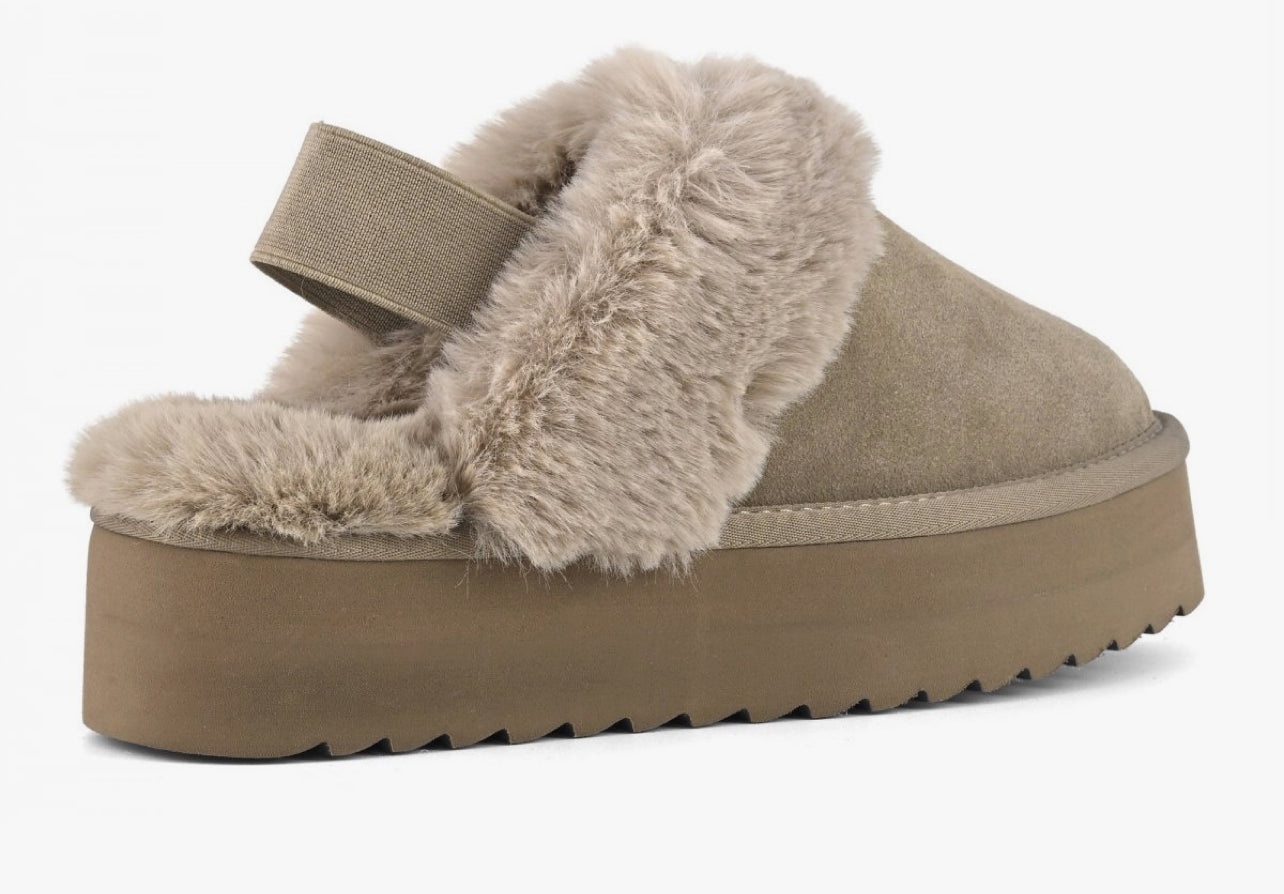 Ciabatta Suola Platform In Pelo Colors Of California