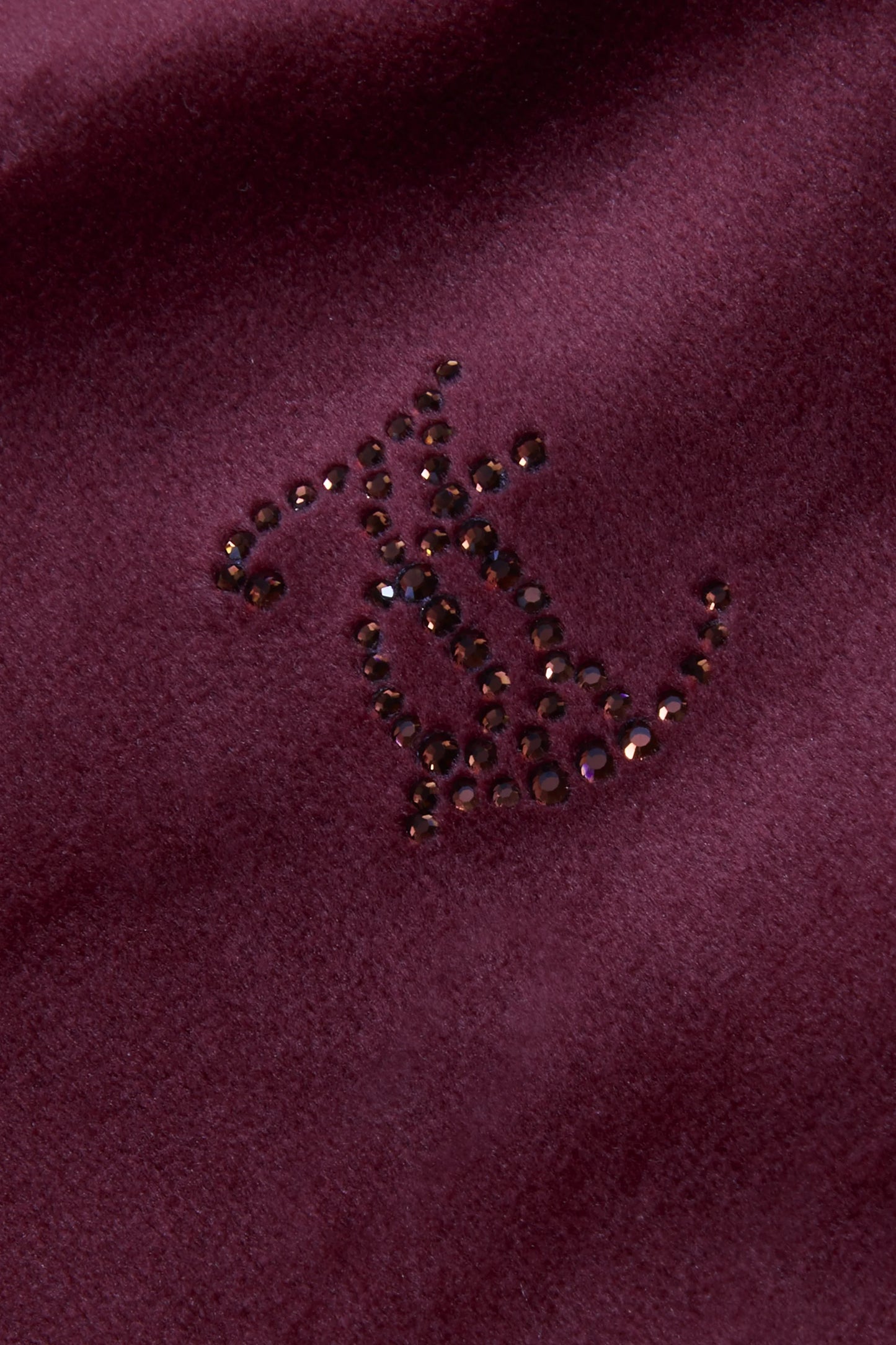 Felpa Con Cappuccio Bordeaux In Velluto Con Diamanti Juicy Couture