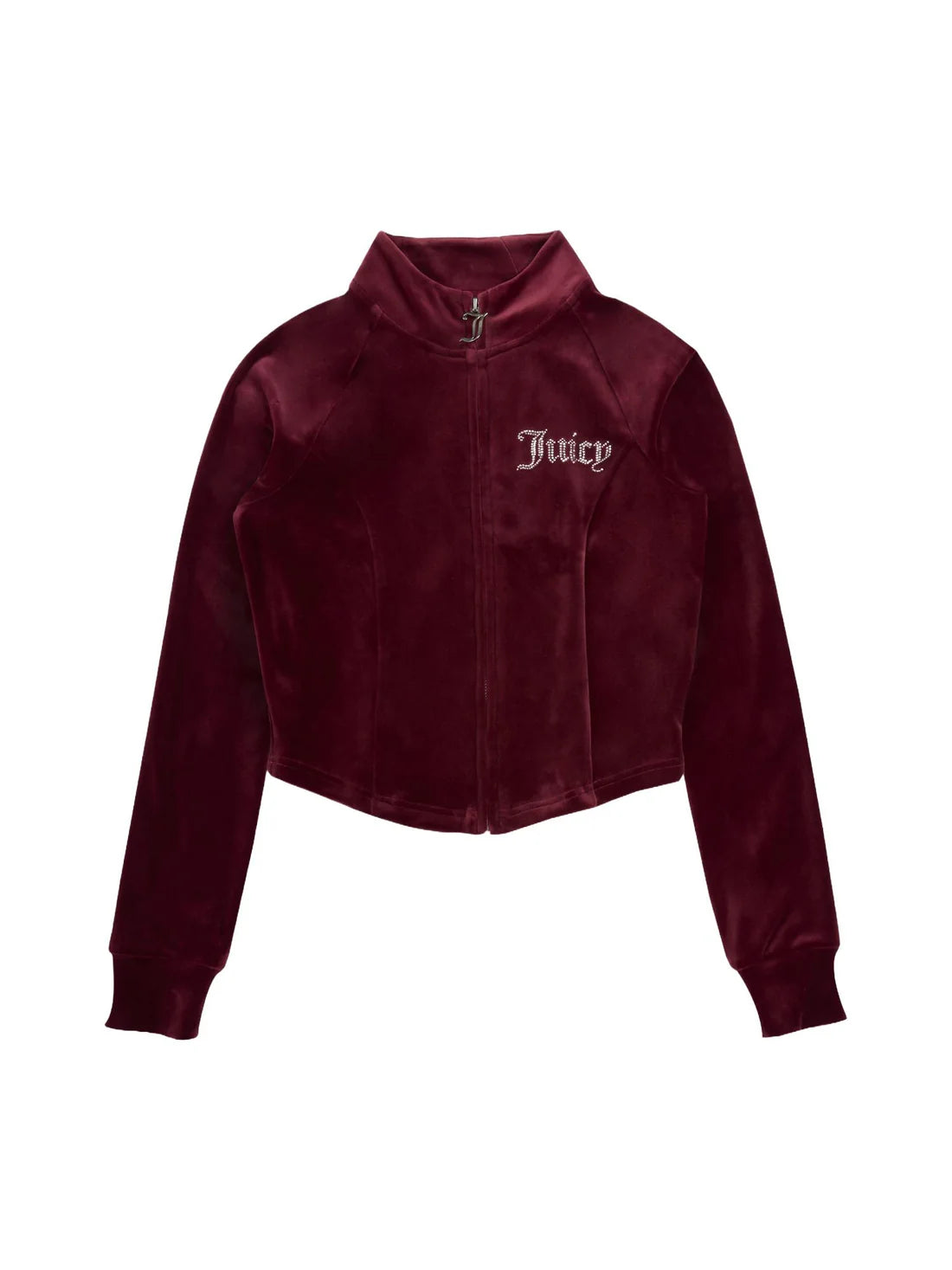 Felpa Crop Bordeaux Con Croce Juicy Couture