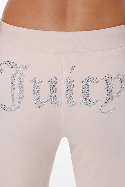 Pantalone In Velluto Con Cristalli Misti Juicy Couture