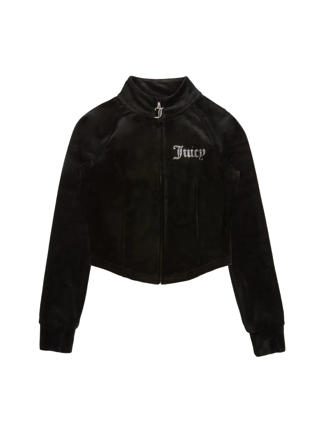 Felpa Crop Nera Con Croce Juicy Couture