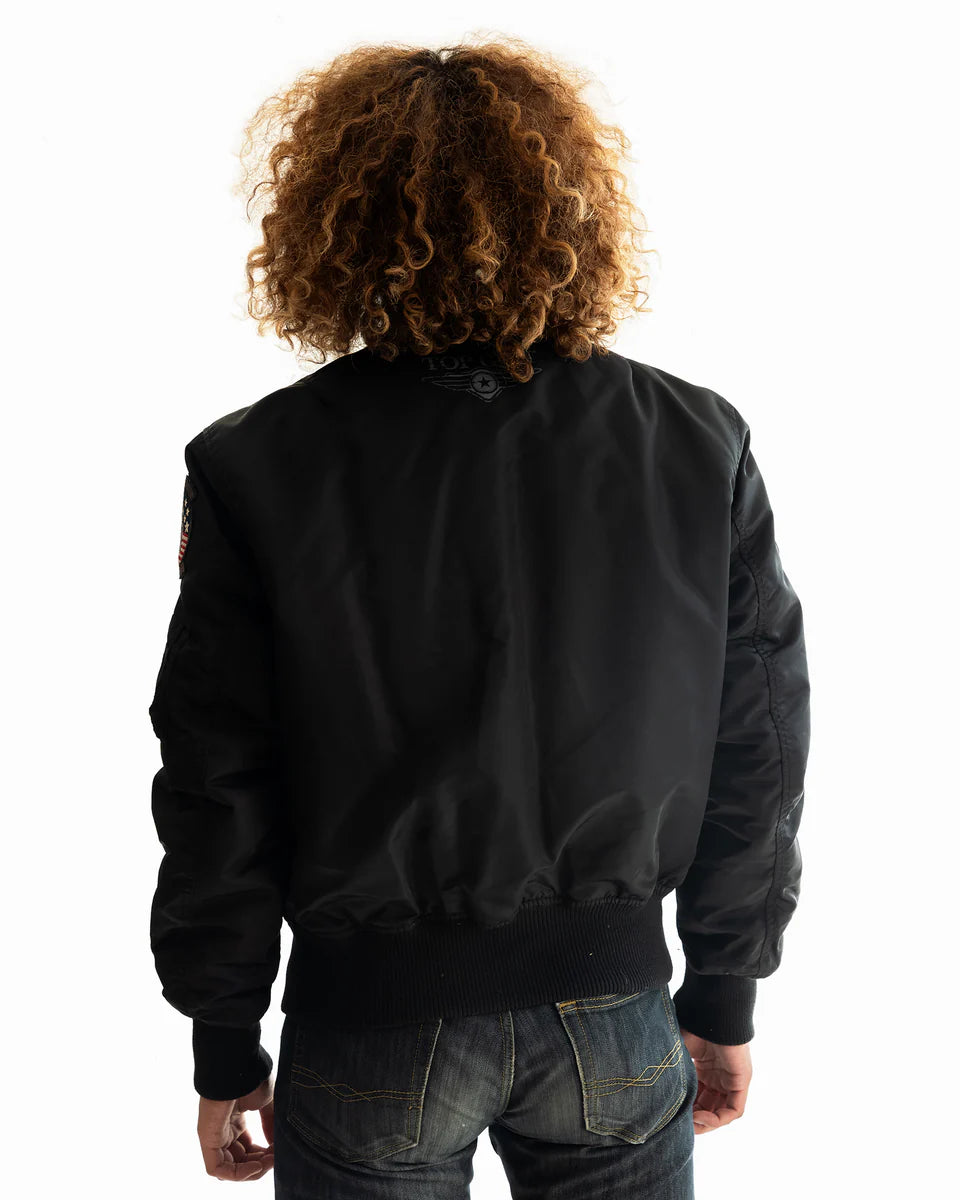 Giacca Bomber Con Patches Nera Top Gun®