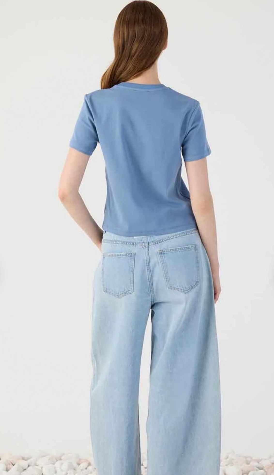 T-shirt azzurra con stampa bassotti Eleh