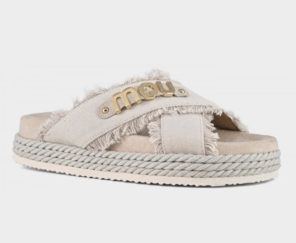 Criss-Cross Sandal Recycled Canvas Mou