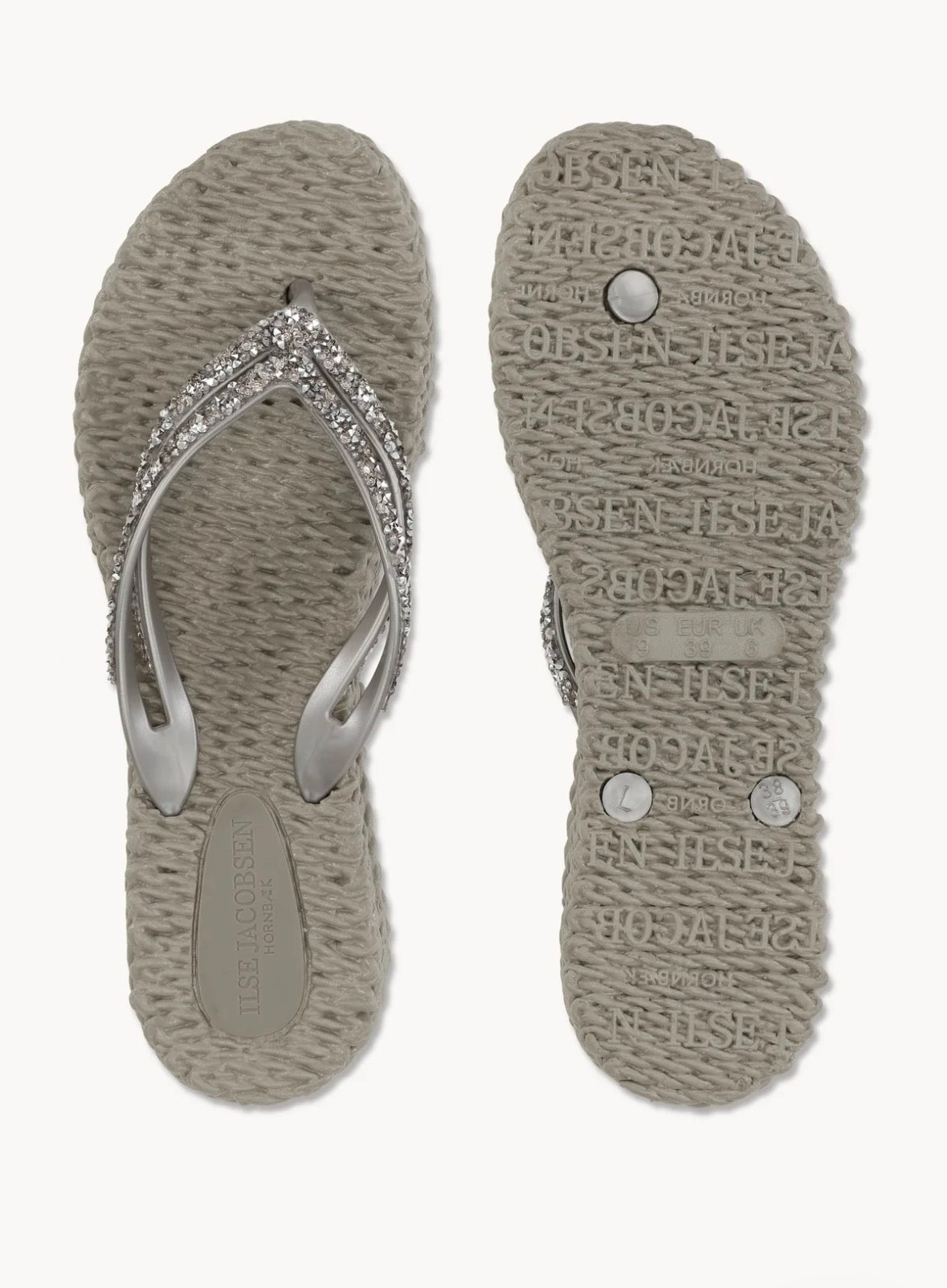 Infradito con zeppa e pietre glitterate Ilse Jacobsen