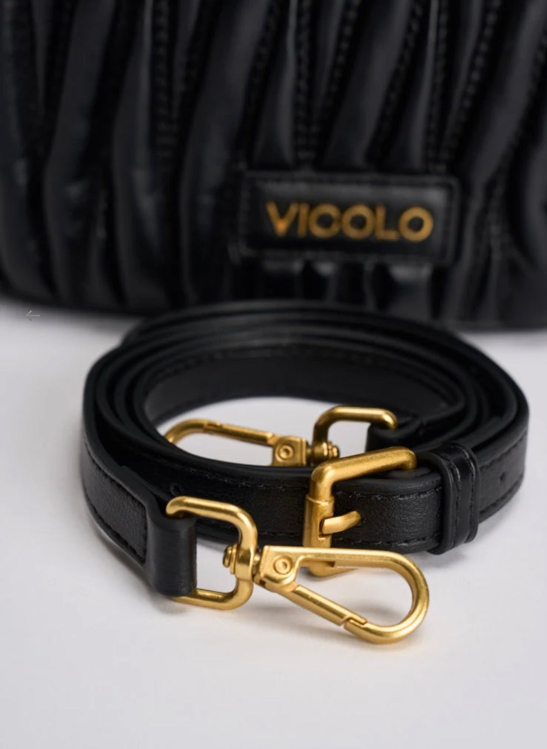 Borsa donna Hook a spalla nera Vicolo