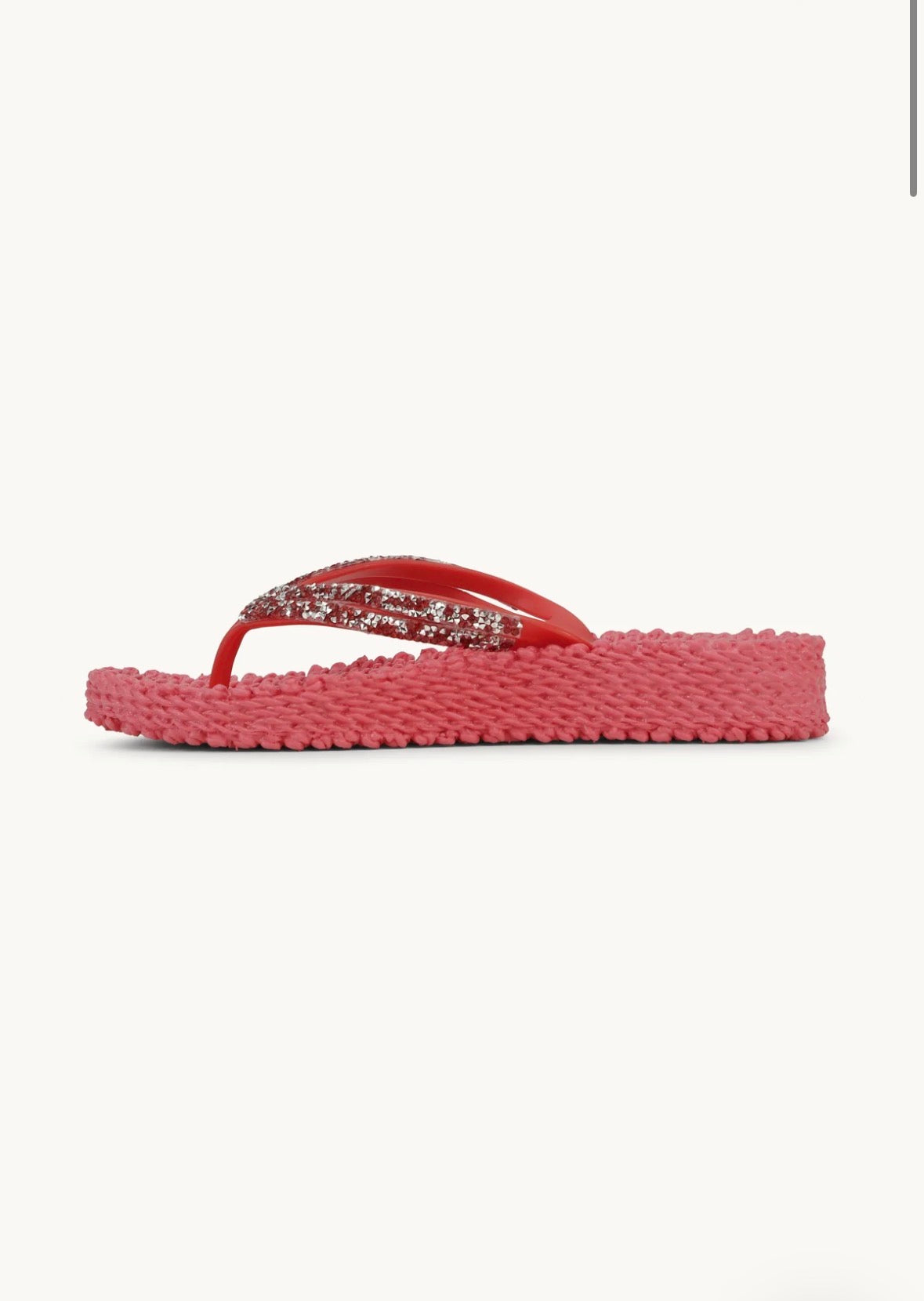 Infradito con zeppa e pietre glitterate Ilse Jacobsen