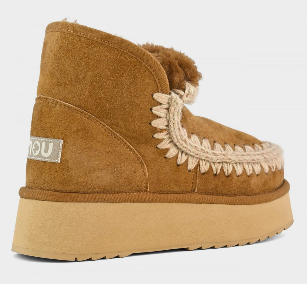 Mou Mini Eskimo Platform Boot Cognac