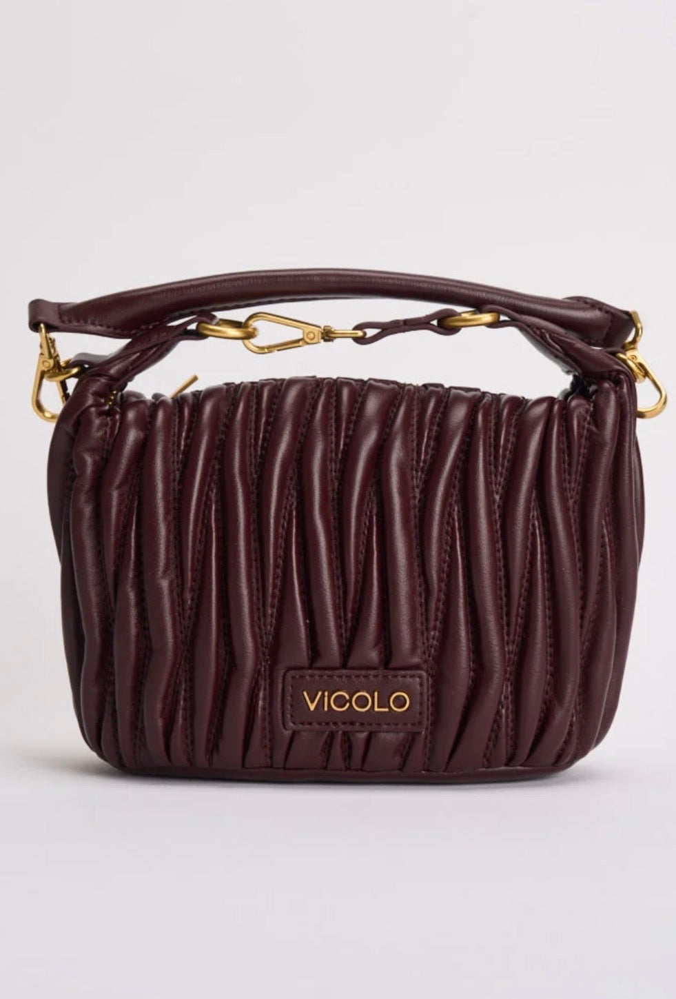 Borsa donna Hook a spalla melanzana Vicolo