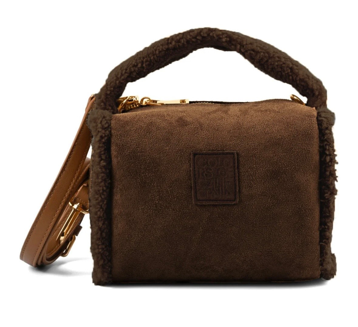 Mini borsa con bordi in pelliccia Colors California