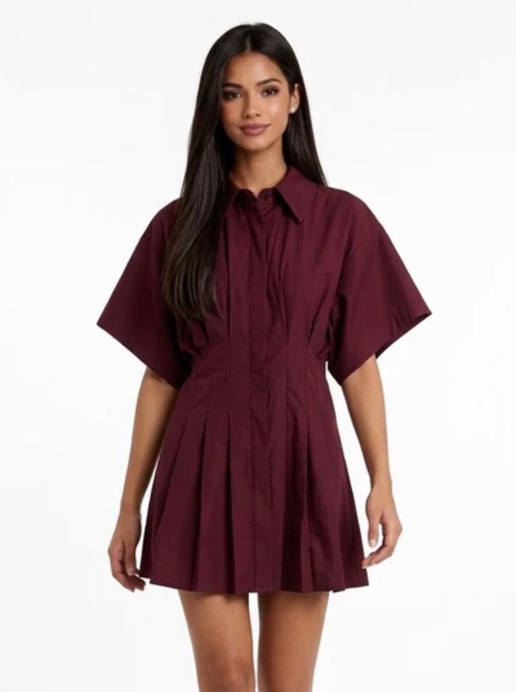 Abito chemisier bordeaux Kostumn