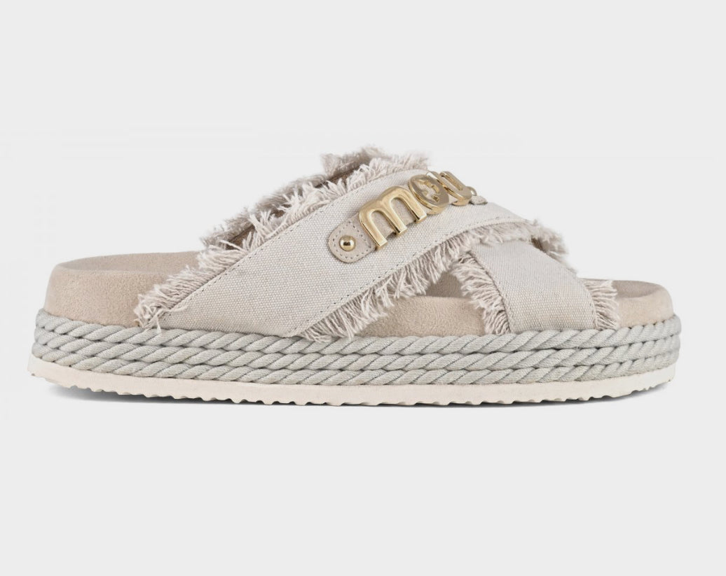 Criss-Cross Sandal Recycled Canvas Mou