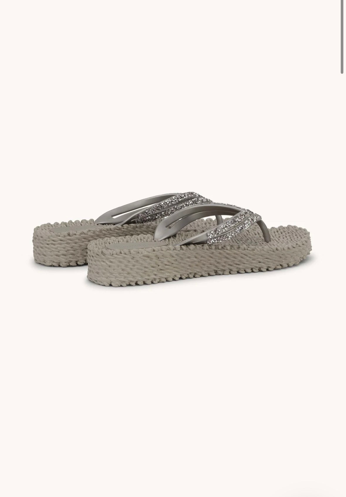 Infradito con zeppa e pietre glitterate Ilse Jacobsen