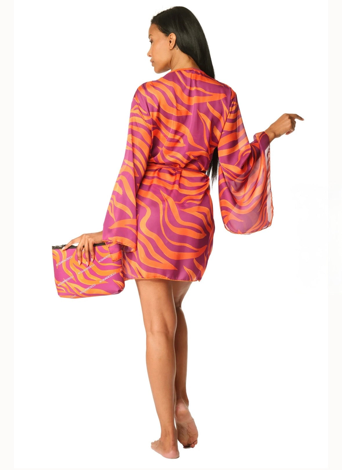 Kimono corto zebra chic Acqua di cocco