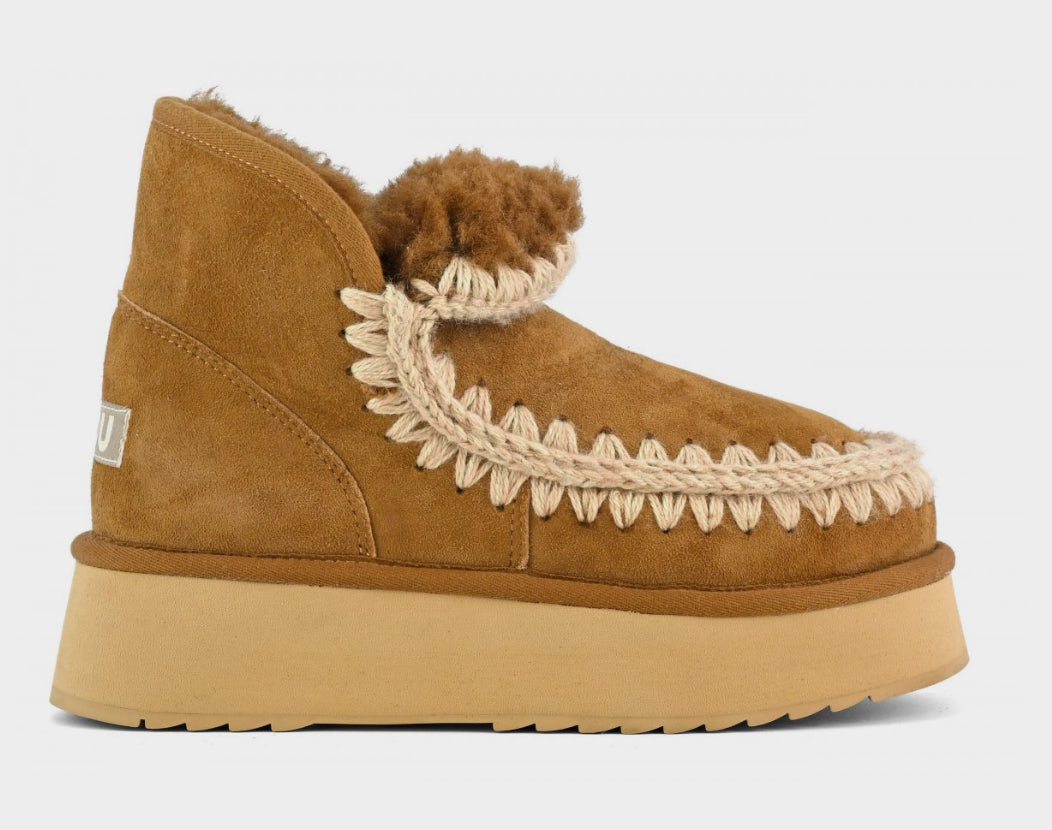 Mou Mini Eskimo Platform Boot Cognac