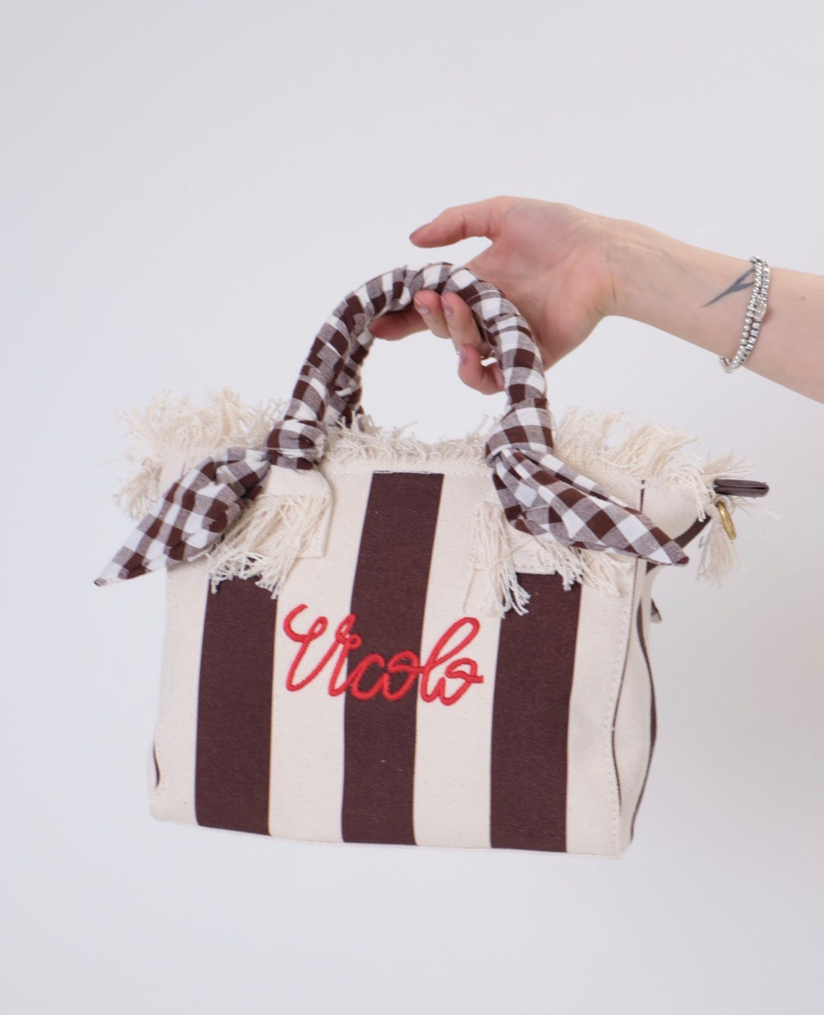 Borsa ibiza small bag righe