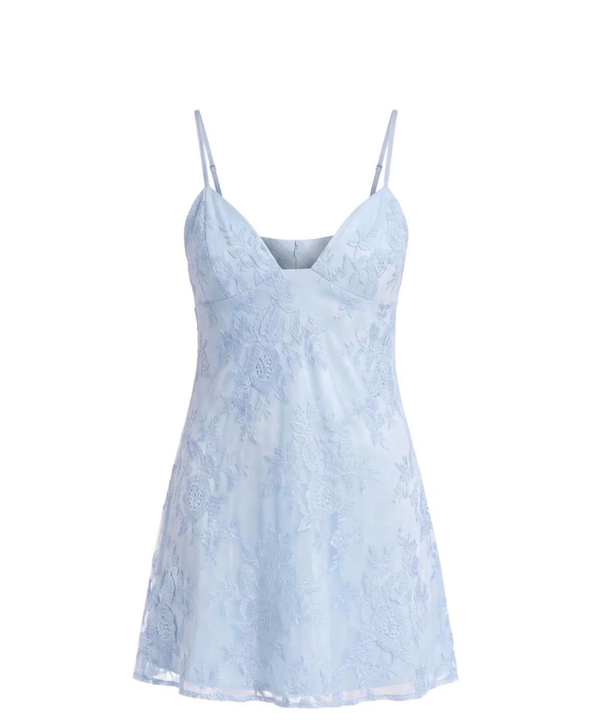 Abito donna corto pizzo celeste Kostumn1