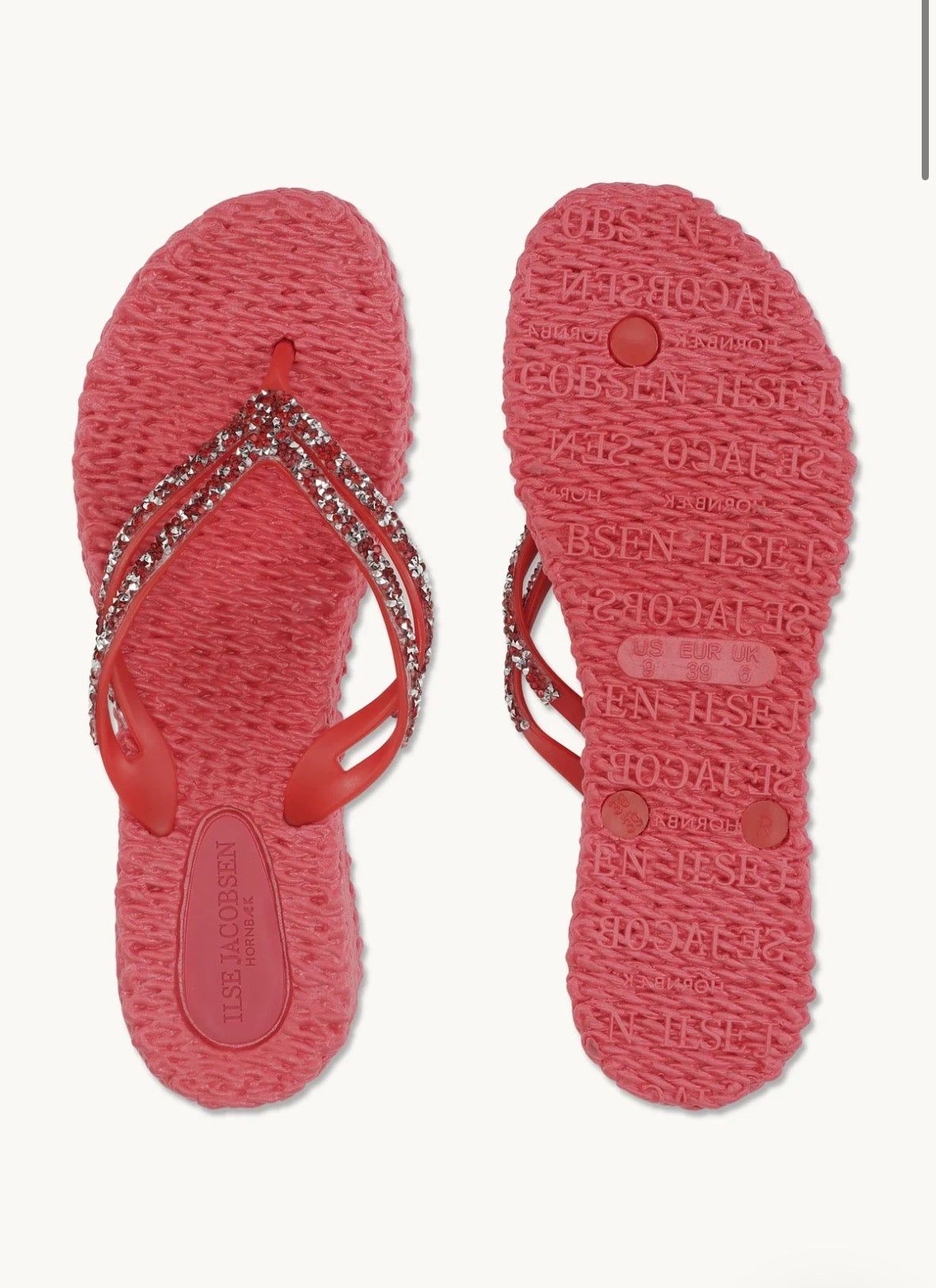 Infradito con zeppa e pietre glitterate Ilse Jacobsen