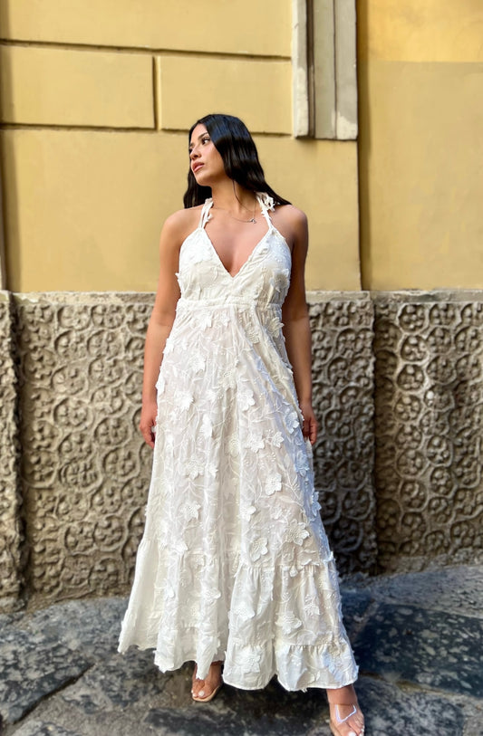 Abito lungo bianco AD
