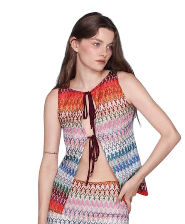 Top con laccetti fantasia Missoni Kostumn