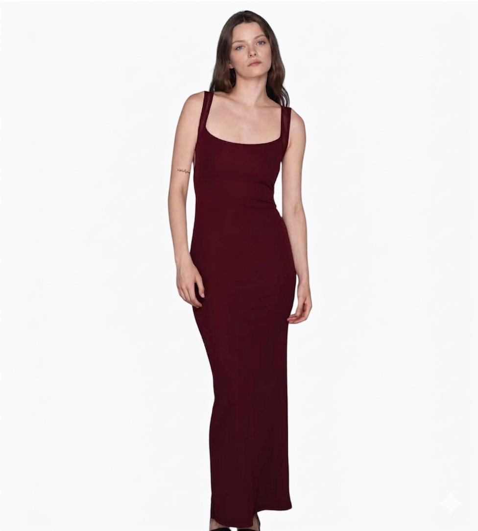 Abito combinato bordeaux Kostumn1