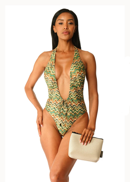 Bikini intero laccetti Miss lurex Acqua di Cocco