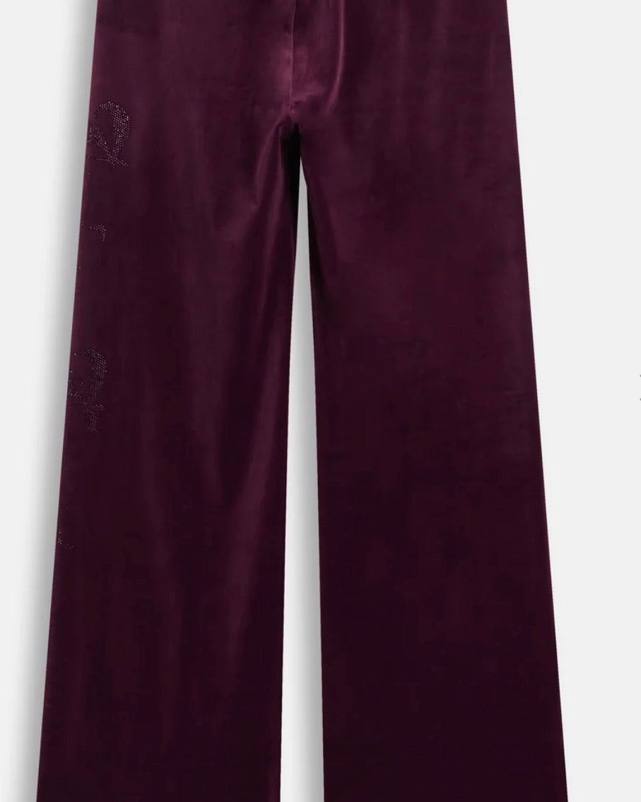 Pantaloni sportivi a gamba dritta OG, con diamanti e scritta Couture