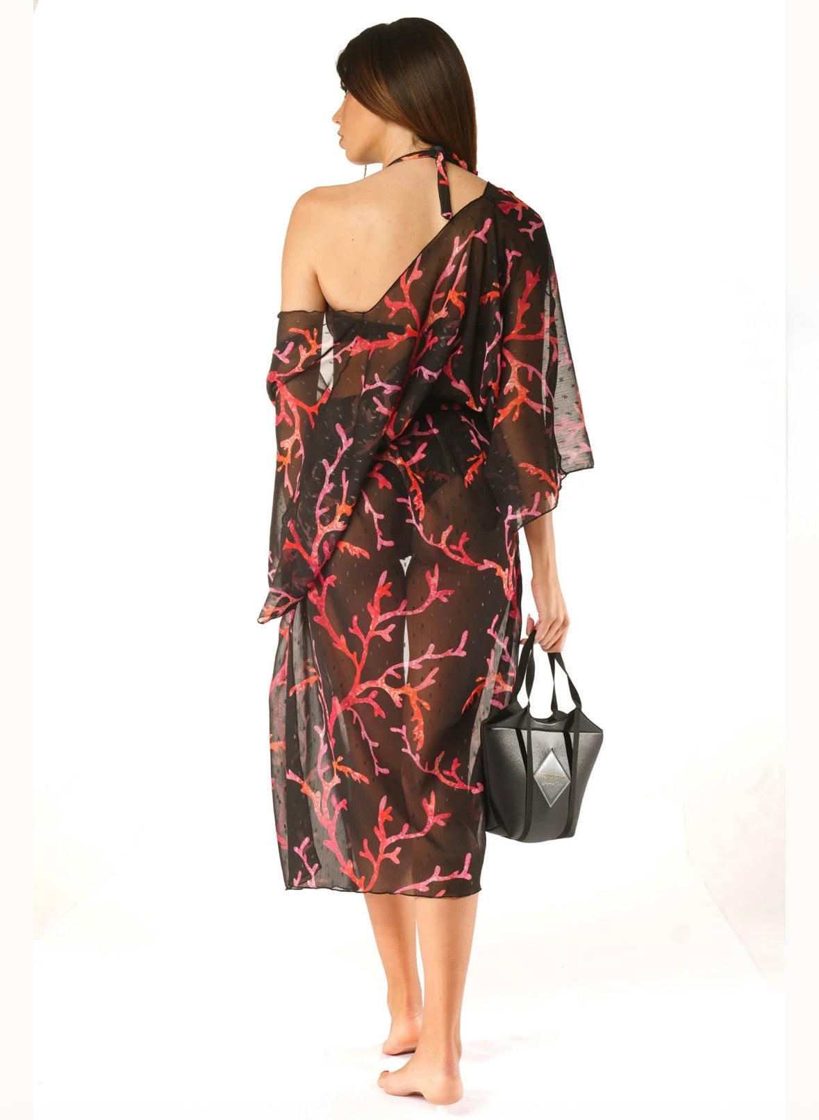 Kimono lungo coral bay Acqua di cocco