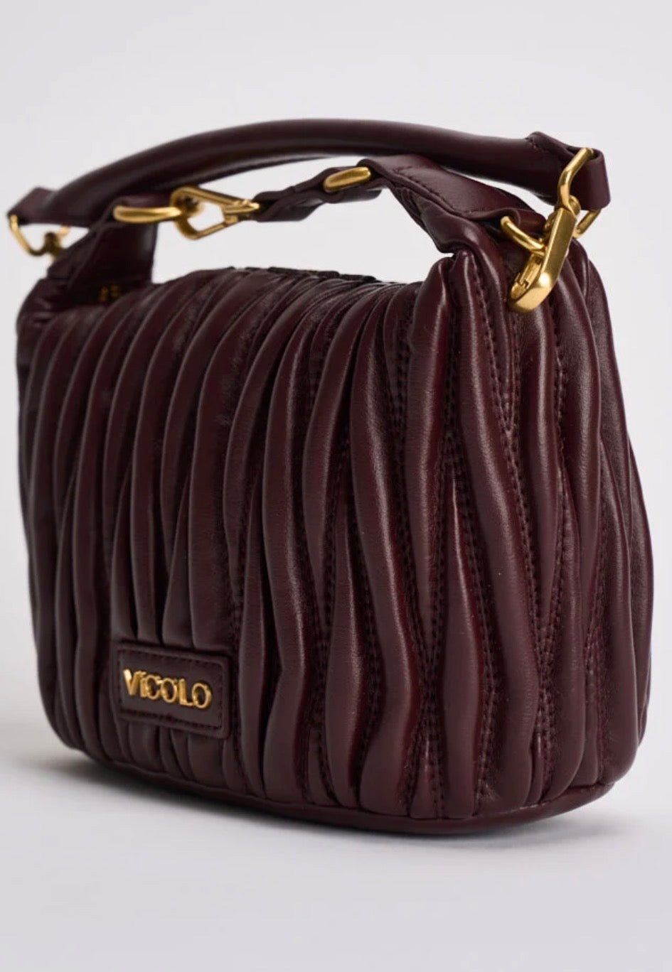 Borsa donna Hook a spalla melanzana Vicolo