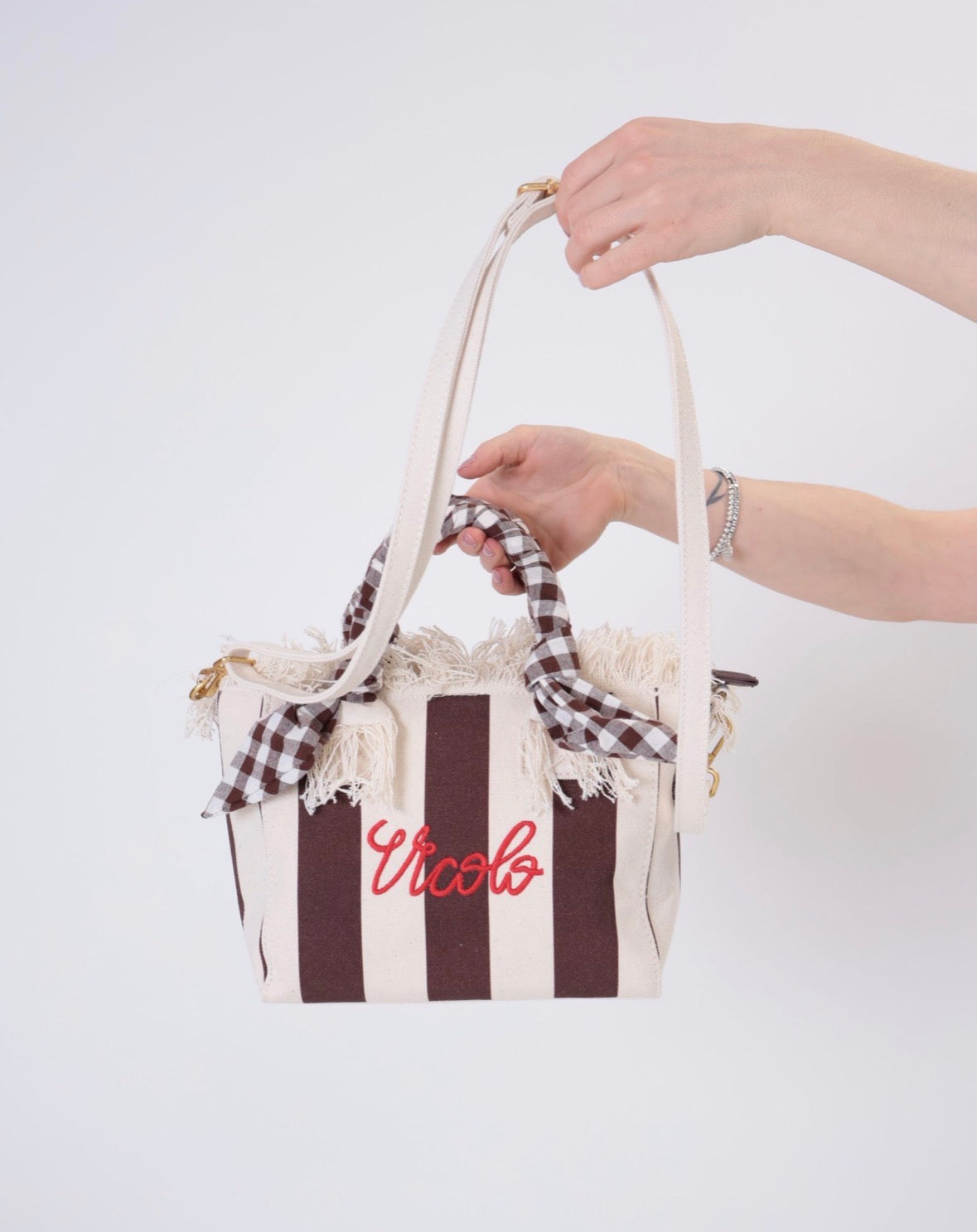 Borsa ibiza small bag righe