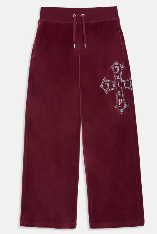 Pantalone In Velluto Con Croce Juicy Couture