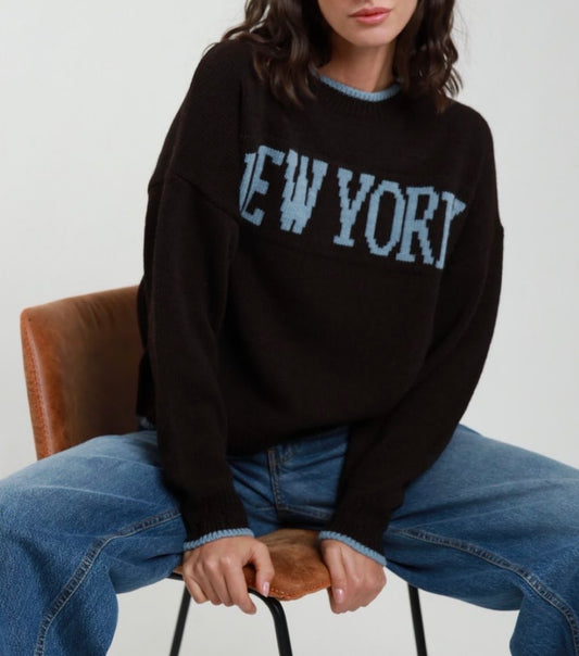 Pull New York Moka e Celeste