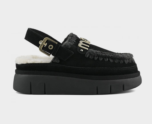 Mou Bounce Clog Back Strap Black