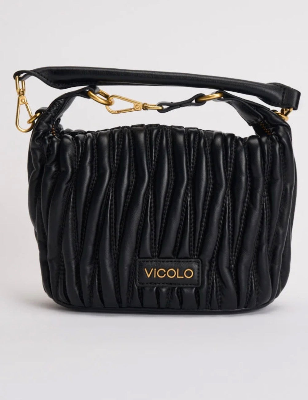 Borsa donna Hook a spalla nera Vicolo