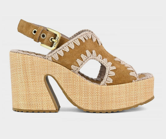 Raffia Platform With Backstrap Mou