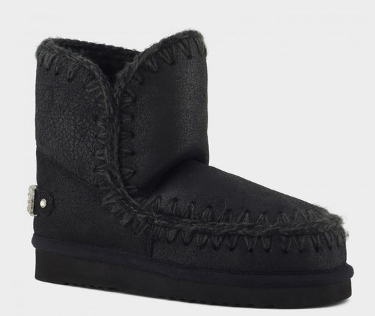 Mou Eskimo 18 Rhinestones Logo Cracked Black