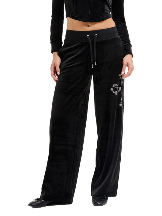 Pantalone In Velluto Con Croce Juicy Couture