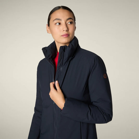 Save The Duck Parka Donna Animal Free Mod. Rachel Blu Nero
