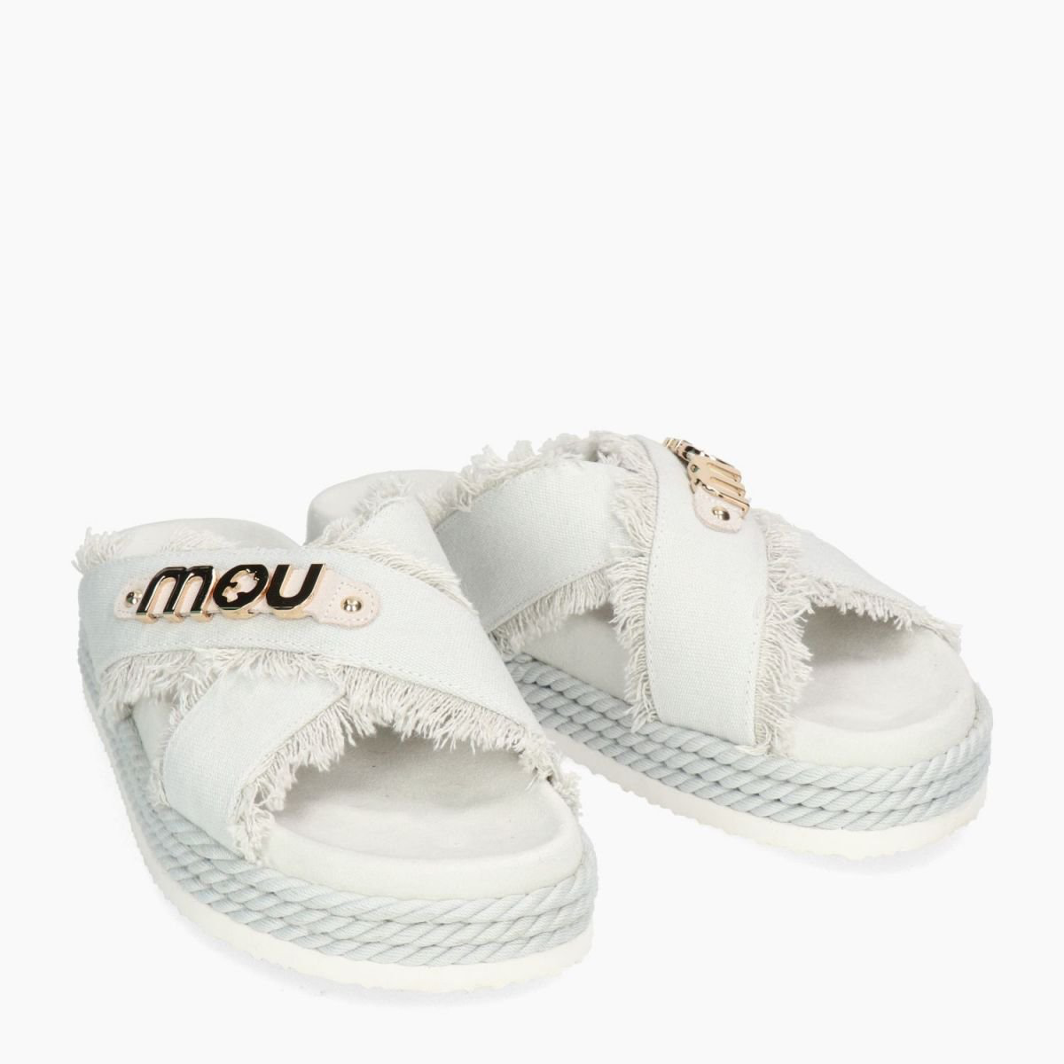 Mou criss cross rope sandal