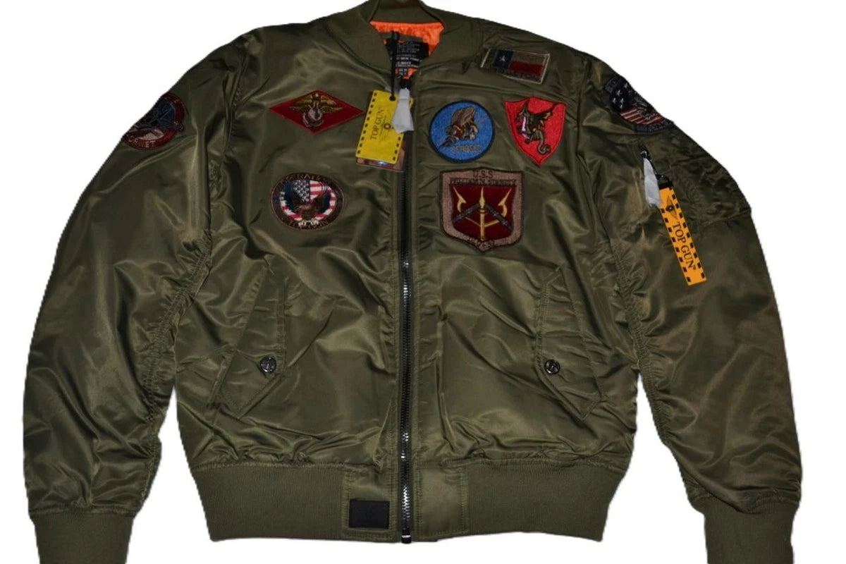 Giacca Bomber Con Patches Nero Top Gun®
